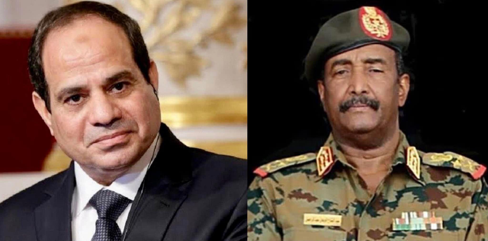 السيسي ورئيس مجلس السيادة السوداني