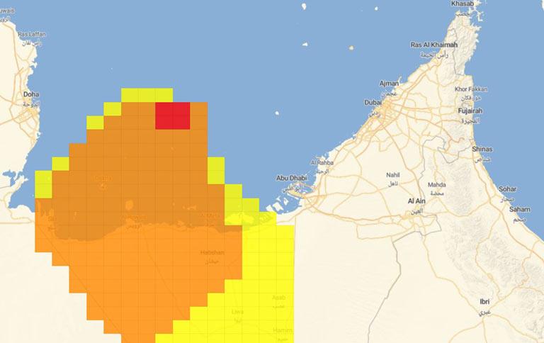 عاصفة ترابية تضرب الإمارات