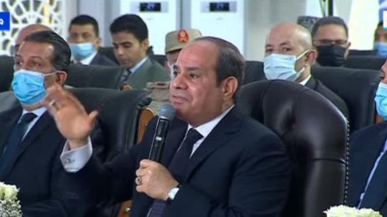 الرئيس السيسي خلال افتتاح مشروع مستقبل مصر