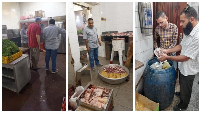 ضبط 100 كيلو أغذية فاسدة في بني سويف