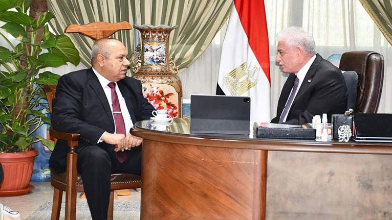 محافظ جنوب سيناء يستقبل رئيس شركة القناة لتوزيع ال