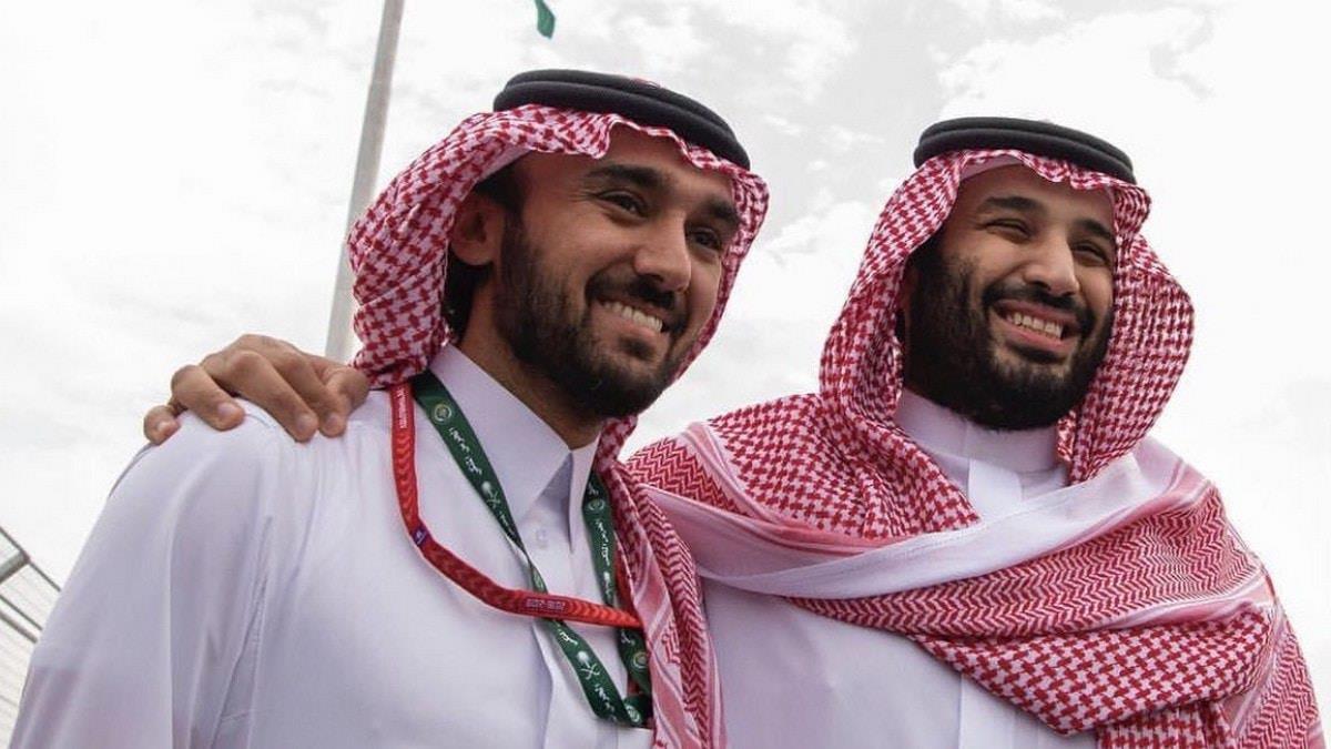 الأمير محمد بن سلمان والأمير عبدالعزيز بن تركي الف