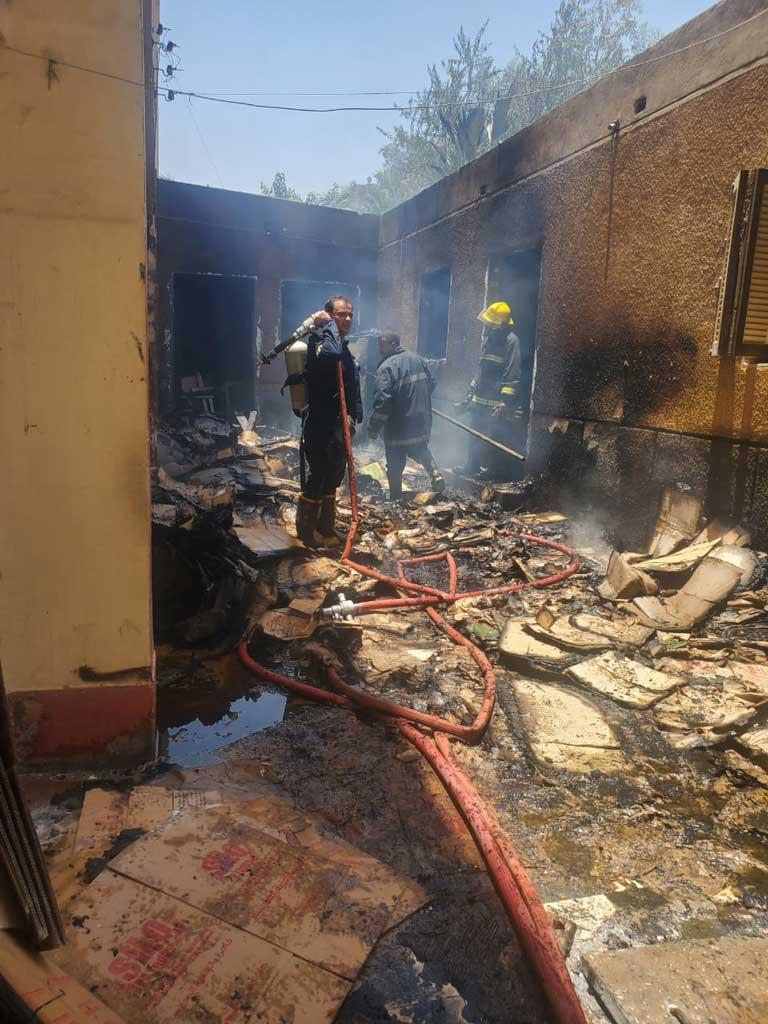 حريق في مدرسة الإمام علي بأسيوط