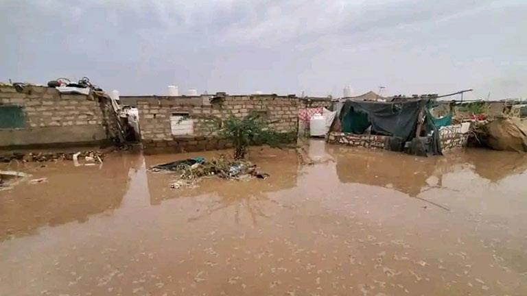 السيول في اليمن نتيجة التغير المناخي