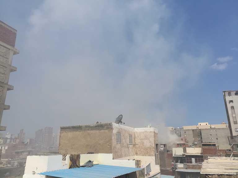حريق مخزن في الإسكندرية