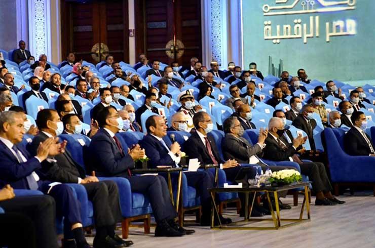 افتتاح الرئيس السيسي مشروعات مصر الرقمية