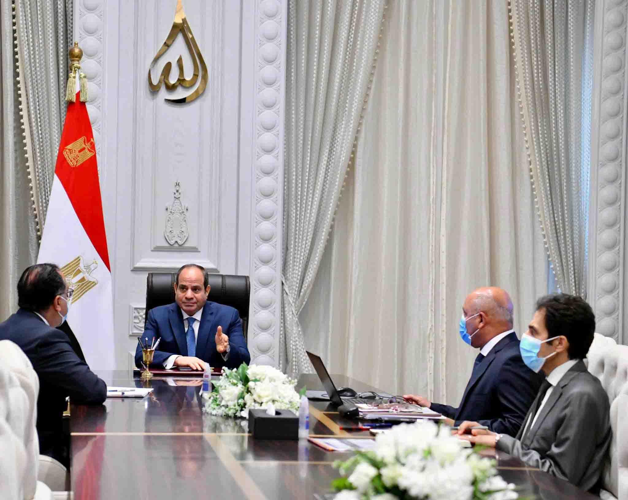 الرئيس عبدالفتاح السيسي خلال الاجتماع