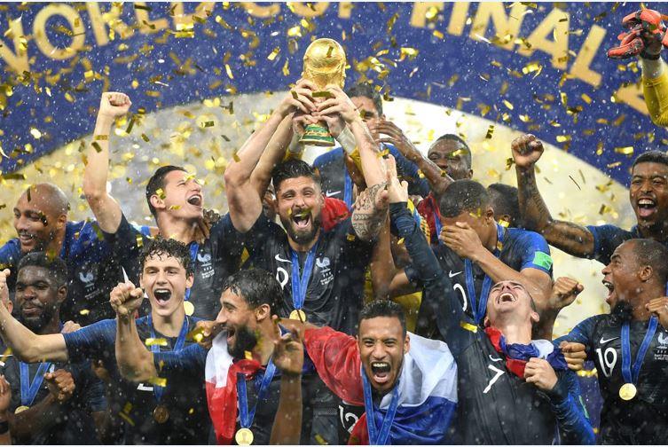 تتويج فرنسا بكأس العالم 2018