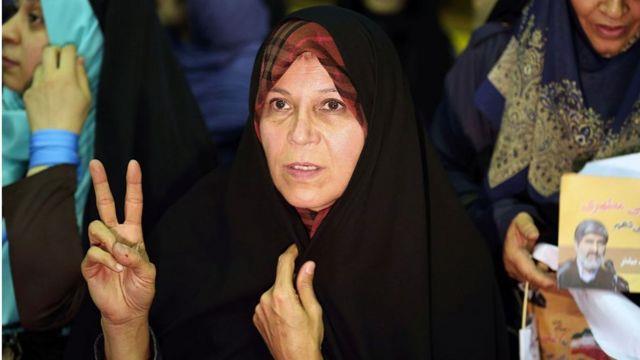 فائزة هاشمي ابنة الرئيس الإيراني الأسبق