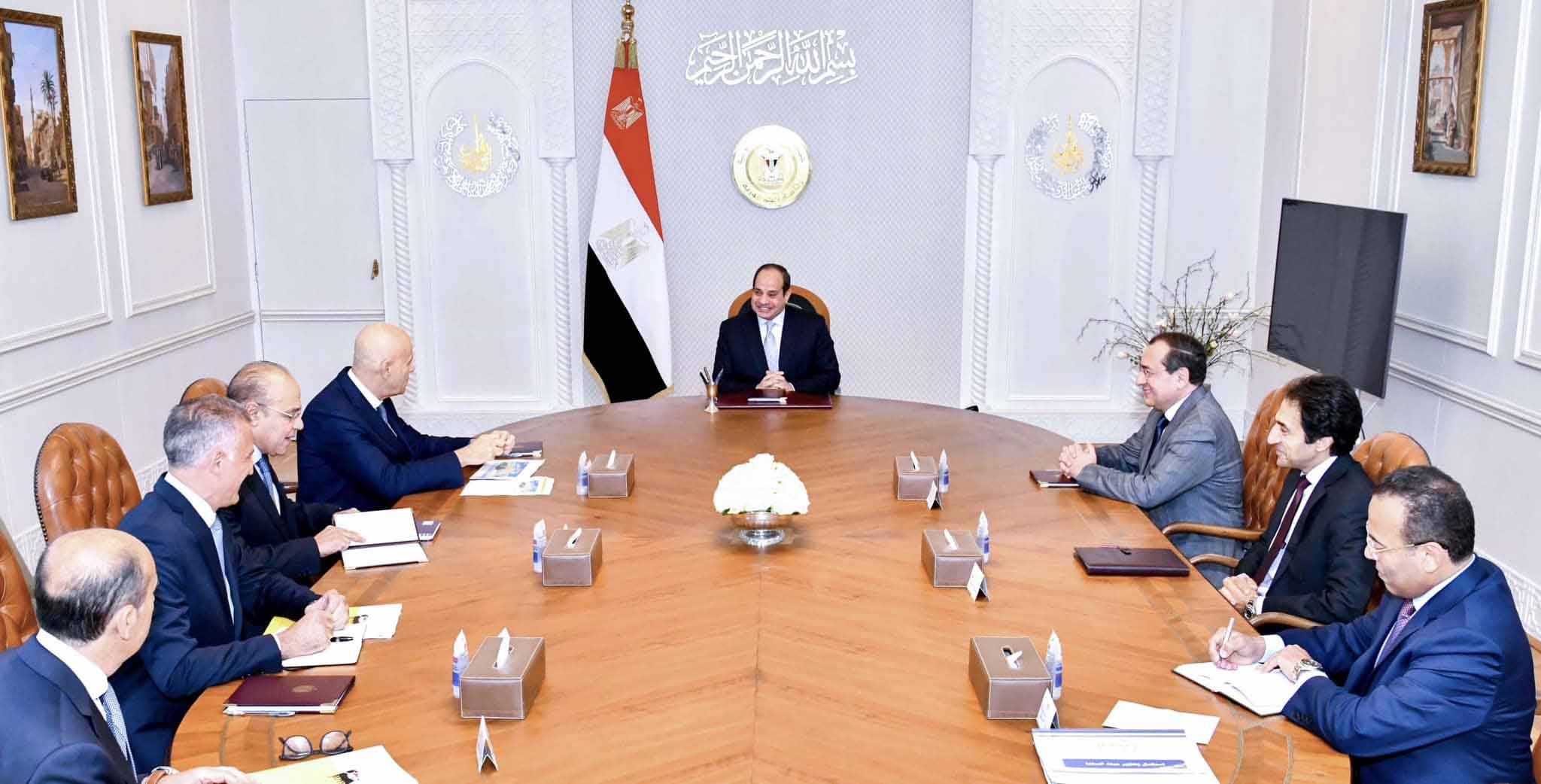 الرئيس السيسي يستقبل الرئيس التنفيذي لشركة إيني ال