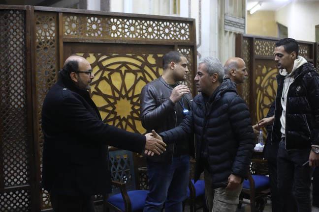 صبري فواز في عزاء سميح منسي (2)