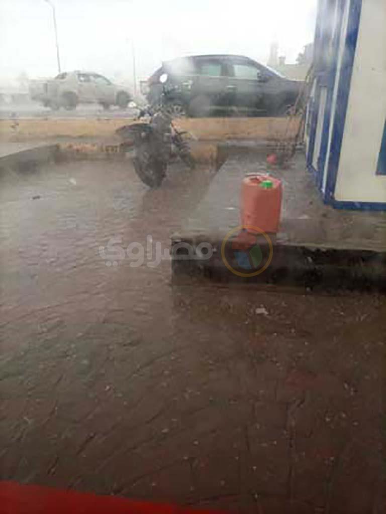 ثلوج وأمطار غزيرة على منطقة الامرية غرب الإسكندرية