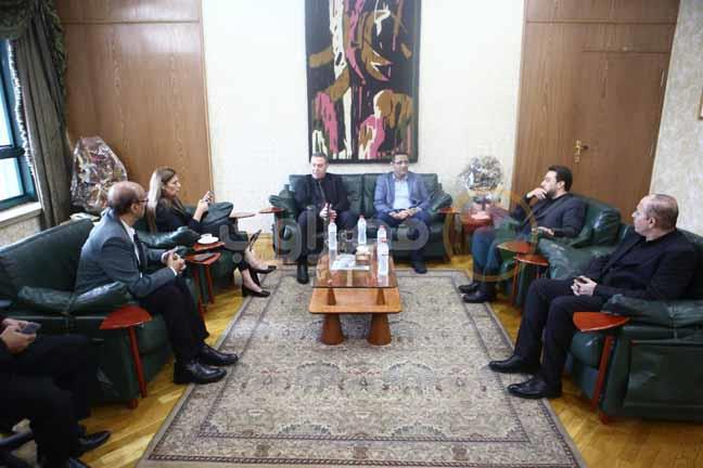 السفير الفلسطيني مع نقيب الصحفيين ومجلس النقابة 