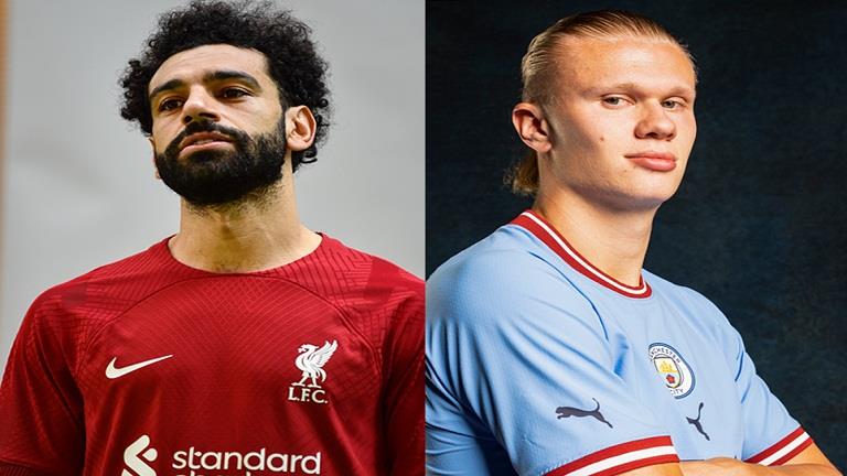 محمد صلاح وإيرلينج هالاند