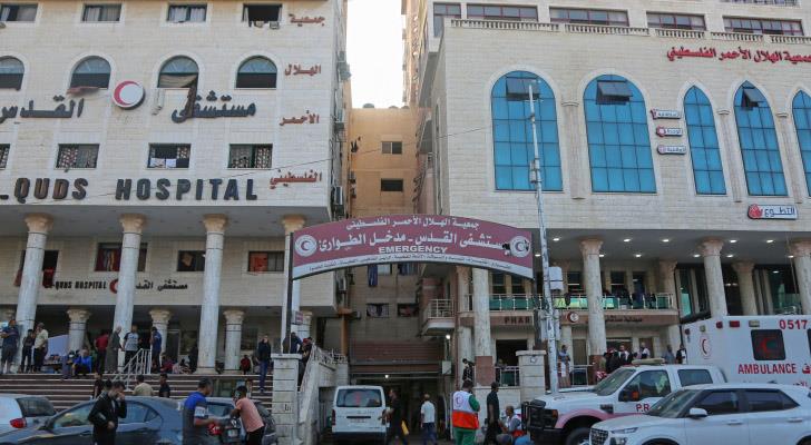 قصف عنيف على محيط مستشفى القدس بغزة   أرشيفية