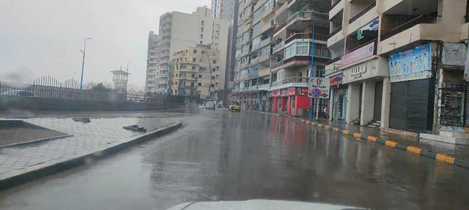 تجدد هطول الأمطار الغزيرة على الإسكندرية