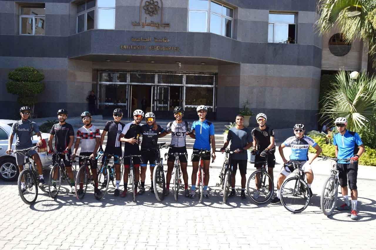 ماراثون سباق دراجات بحرم جامعة حلوان