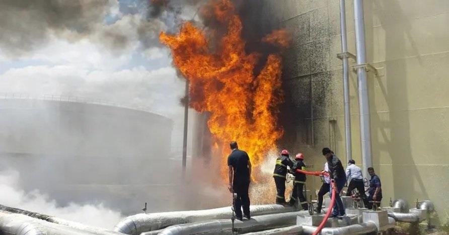 حريق في صهريج لتخزين مكثفات الغاز في إيران