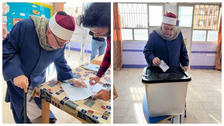 خالد الجندي يدلي بصوته في الانتخابات الرئاسية