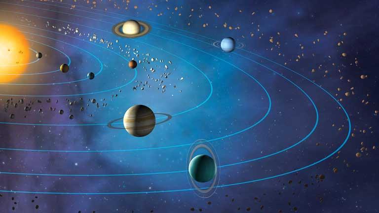 مدارات الكواكب في مجموعتنا الشمسية