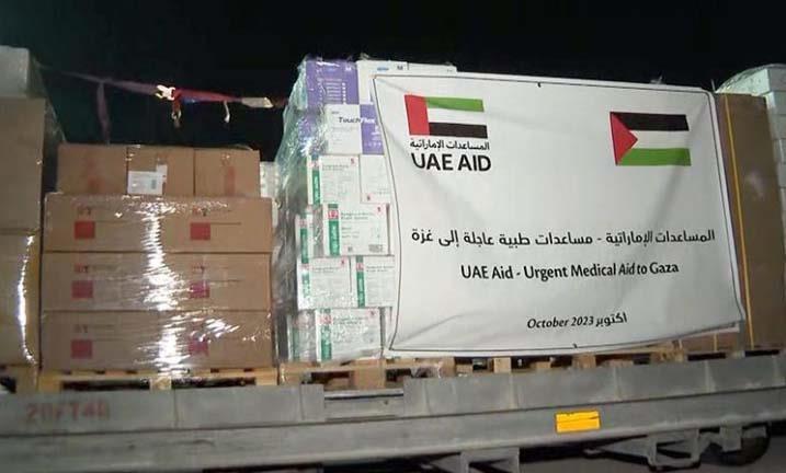 الإمارات ترسل سفينة مساعدات لدعم الفلسطينيين في غز