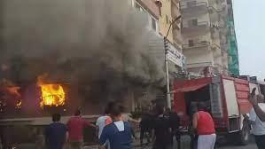 المدخنة وراء حريق مطعم في إمبابة