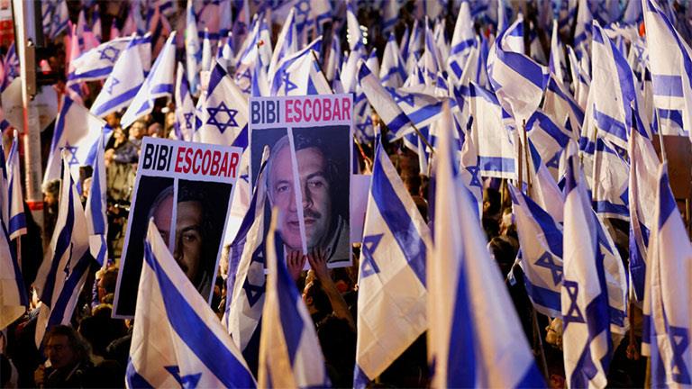 مظاهرات في إسرائيل ضد مشروع تعديل النظام القضائي -