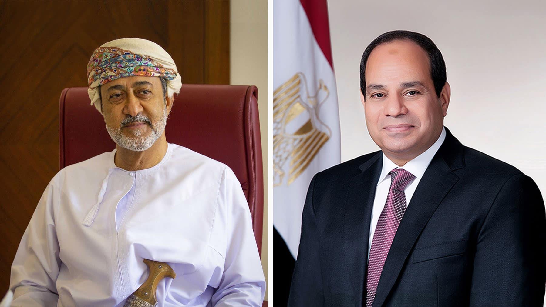 الرئيس عبد الفتاح السيسي والسلطان هيثم بن طارق
