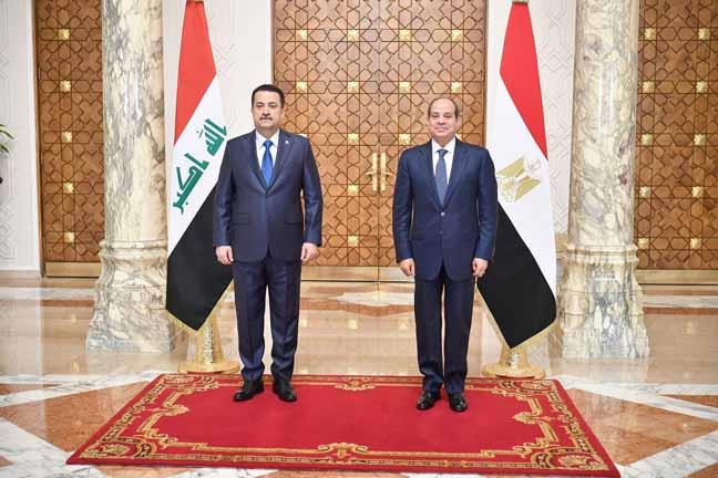 الرئيس السيسي ورئيس وزراء العراق