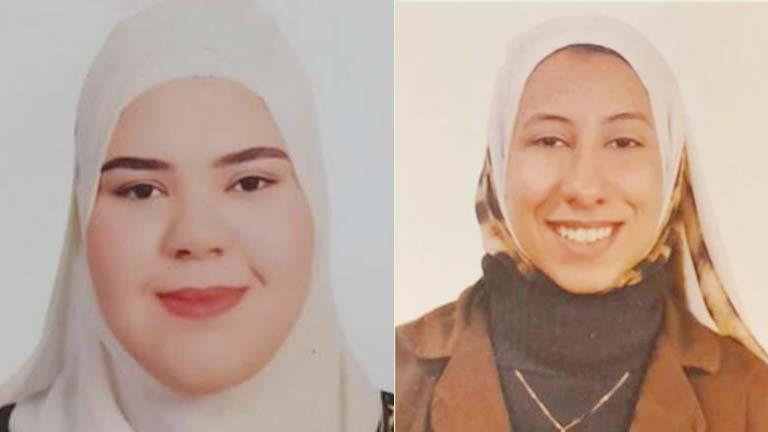 الطالبتين مريم محمود حسن وأية حمدي عيد