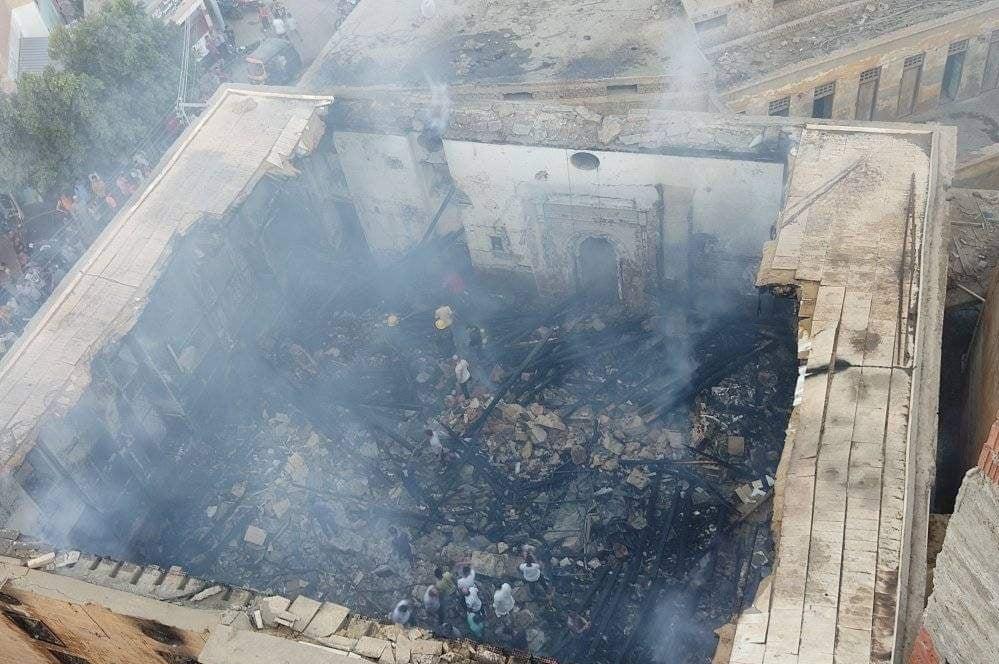 حريق مسجد هلال البيه بالدقهلية