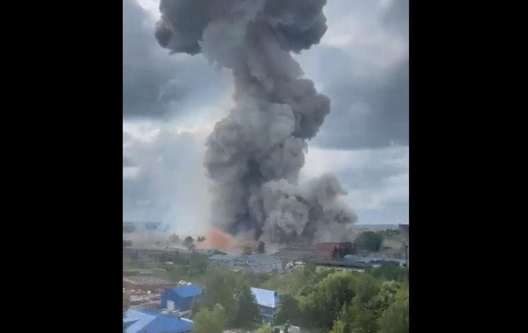 انفجار مصنع في موسكو
