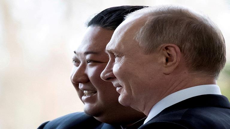 بوتين والزعيم الكوري الشمالي