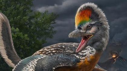 صورة فنية متخيلة للديناصور ذي الريش