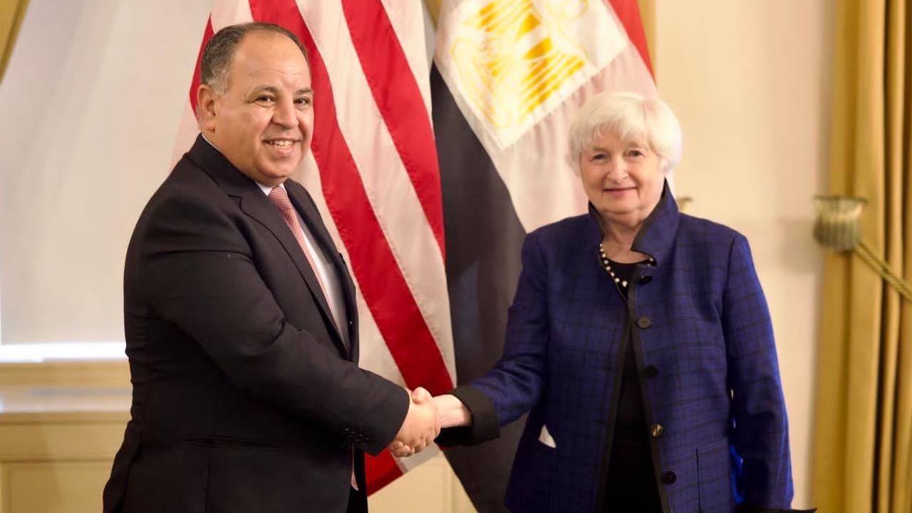 خلال لقاء الوفد المصري مع وزيرة الخزانة الأمريكية