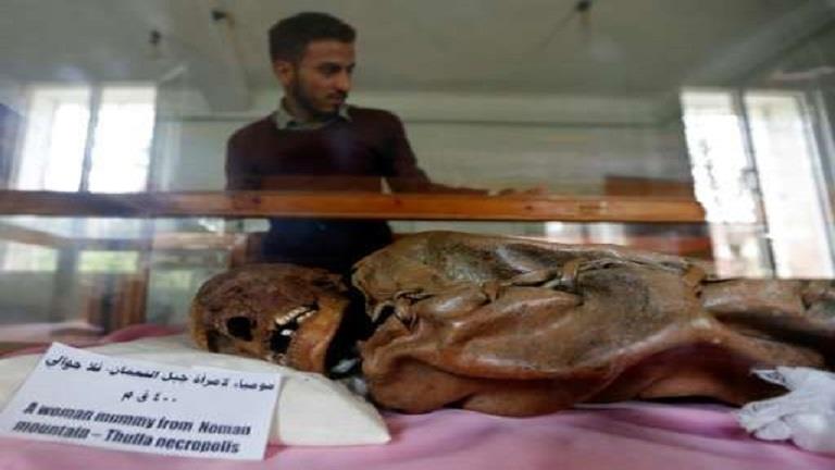 مومياء يمنية محنطة في المتحف الوطني