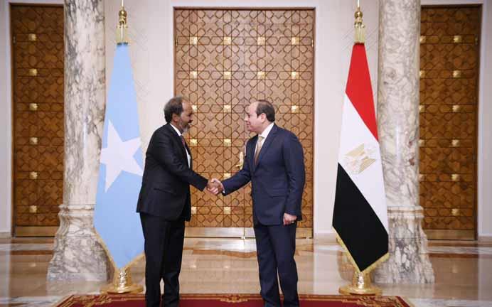 الرئيس عبد الفتاح السيسي ونظيره الصومالي
