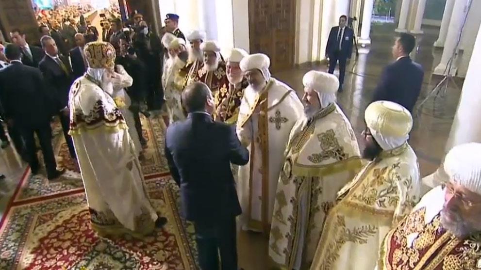 الرئيس السيسي يصل الكاتدرائية