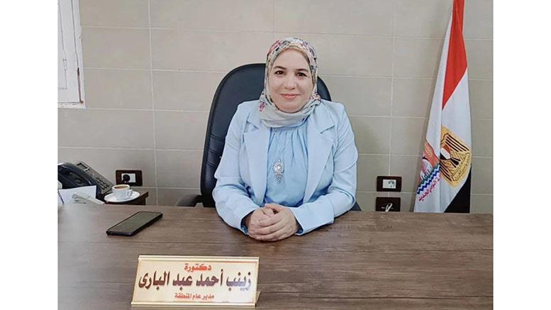 الدكتورة زينب عبد الباري مدير عام التأمين الصحي با