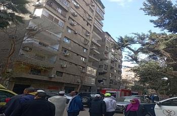 حريق شقة بميدان لبنان
