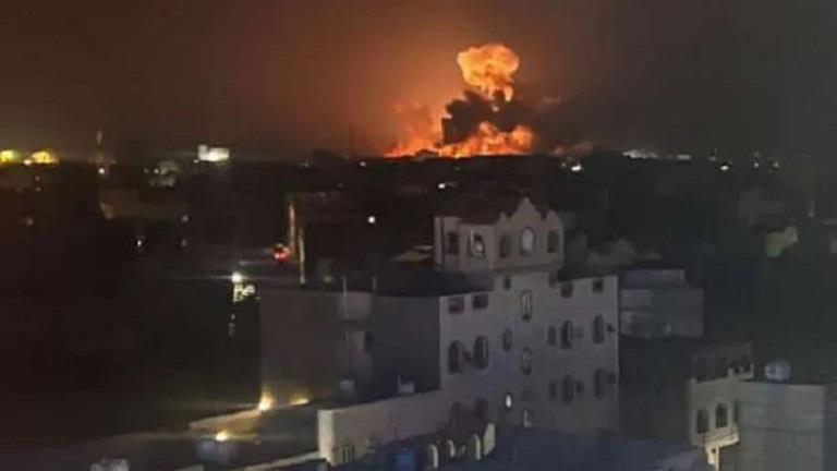 قصف أهداف للحوثيين في اليمن