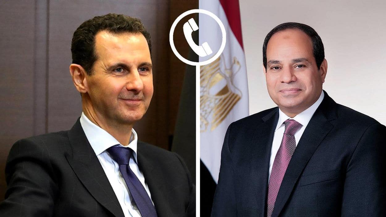 الرئيس السيسي يهنئ بشار الأسد