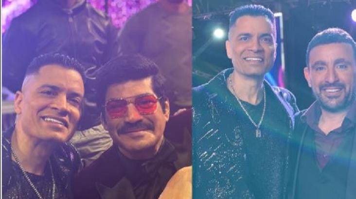 حسن شاكوش بصحبة السقا وباسم سمرة في كواليس مسلسل العتاولة