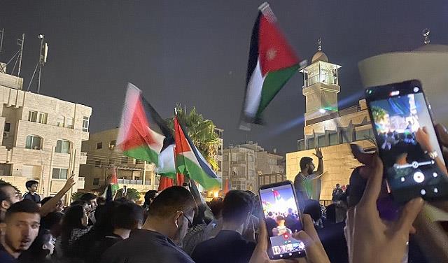 مظاهرات أمام السفارة الإسرائيلية بالأردن      أرشي