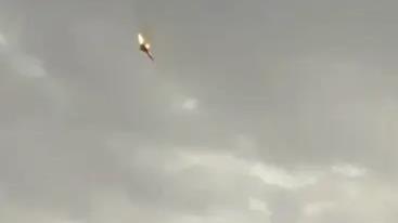 طائرة عسكرية روسية تشتعل في السماء