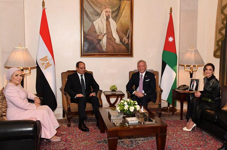 ملك الأردن يستقبل الرئيس السيسي