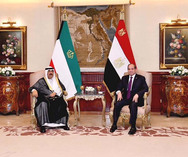 استقبال الرئيس السيسي لأمير الكويت بقصر الاتحادية