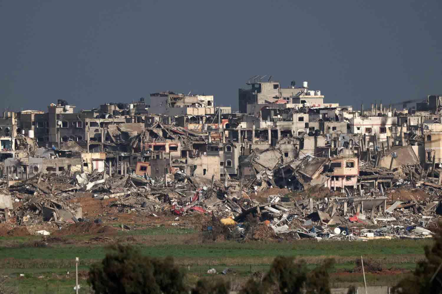 تدميرالمباني والأراضي الزراعية بغزة   أرشيفية