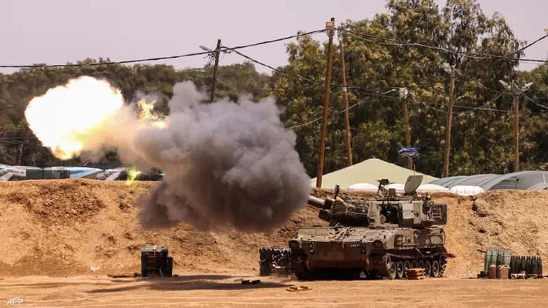 انفجار مدفع في جنود الاحتلال أثناء إطلاقهم القذائف