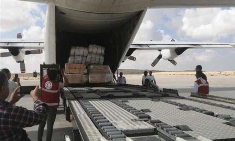 مطار العريش يستقبل طائرتي مساعدات من باكستان وروسي